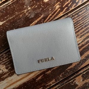 Furla Babylon Leather Gray Card Case